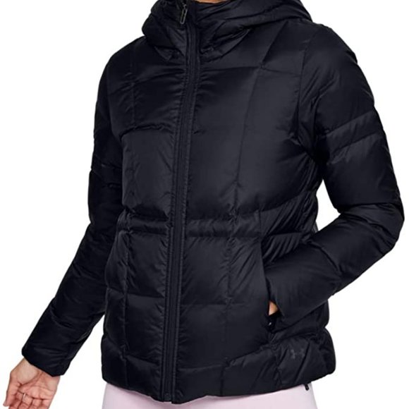 Under Armour Women's‎ 600 Down Hooded Jacket Medium Black 1342814 - Picture 4 of 11
